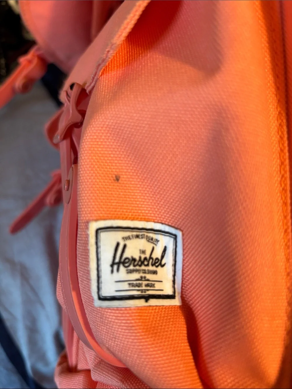 Herschel Supply Company Orange Canvas Flap Backpack - Picture 8 of 9